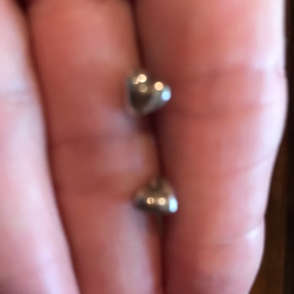 James Avery Solid Heart Ear Posts